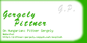 gergely pittner business card